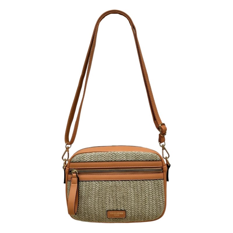 David Jones David Jones Peach Straw Camera Bag