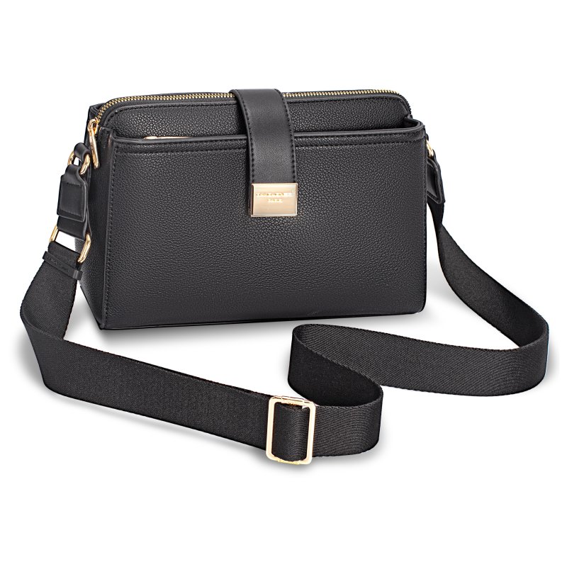 David Jones David Jones Black Multi Pocket Shoulder Bag