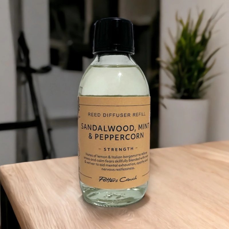 Potters Crouch Potters Crouch Wellness Strength Sandalwood, Mint, Peppercorn Diffuser Refill