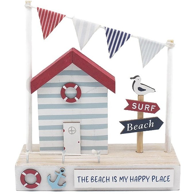 Shudehill Shudehill Love & Affection Happy Place Beach Hut Scene Ornament