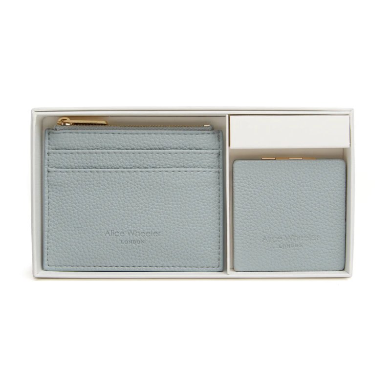 Alice Wheeler Serenity Purse And Mirror Set Duck Egg