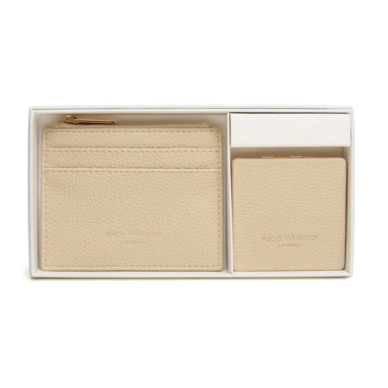 Alice Wheeler Serenity Purse And Mirror Set Ivory