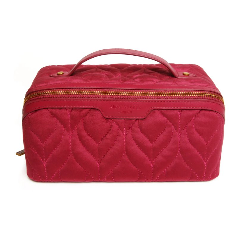 Alice Wheeler Velvet Train Case Fig