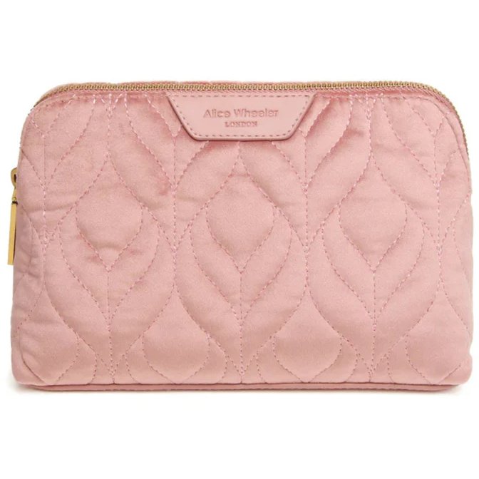 Alice Wheeler Velvet Makeup Pouch Pink
