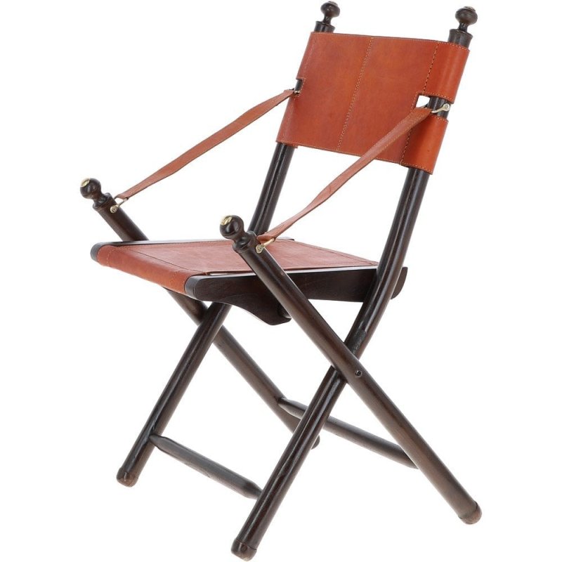 Ashwood Leather Vintage Tan Folding Chair