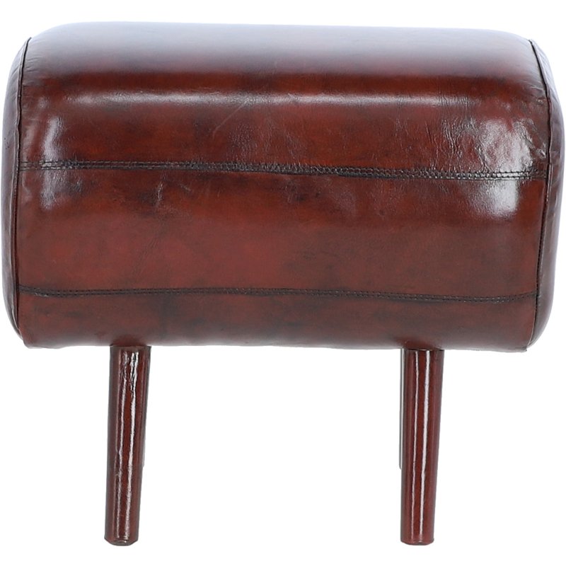 Ashwood Leather Tan Pommel Stool