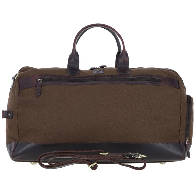 Ashwood Leather Fenland Canvas Overnight Bag