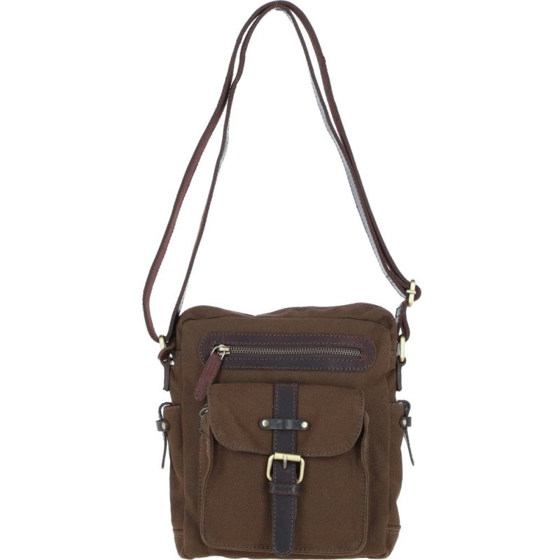Ashwood Leather Fenland Canvas Crossbody Bag