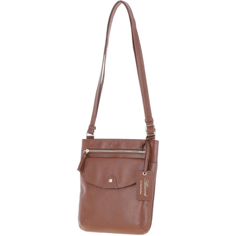 Ashwood Leather Chester Tan Front Pouch Crossbody Bag