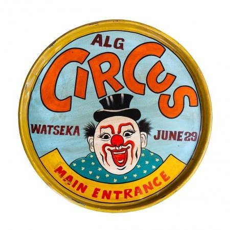 Quirky Barn Quirky Barn Hand Painted Circus Clown Serving Tray