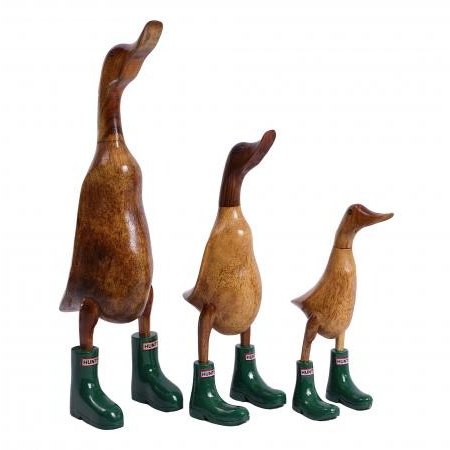 Quirky Barn Quirky Barn Wooden Tall Duck in Hunter Wellies