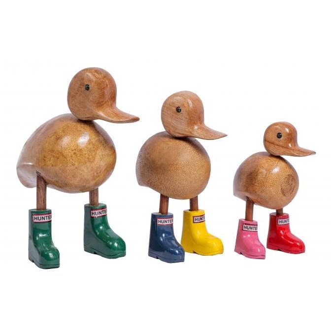 Quirky Barn Quirky Barn Wooden Duck in Hunter Wellies