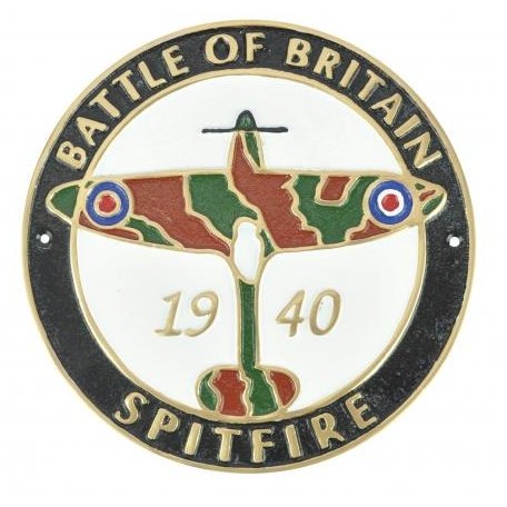 Quirky Barn Quirky Barn Battle of Britain 1940 Spitfire Wall Plaque