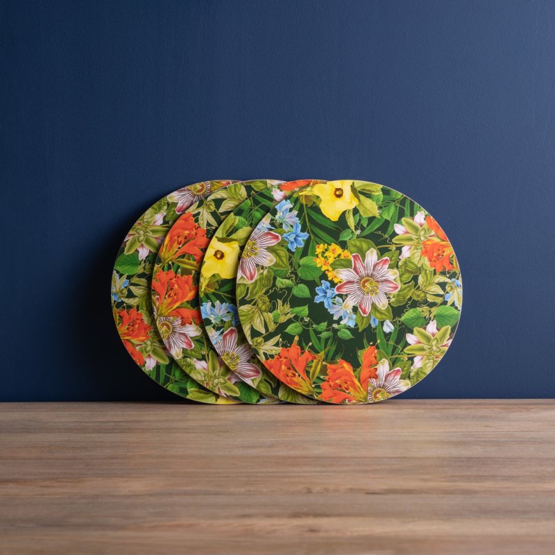 Creative Tops Creative Tops Floral Set of 4 Round Placemats