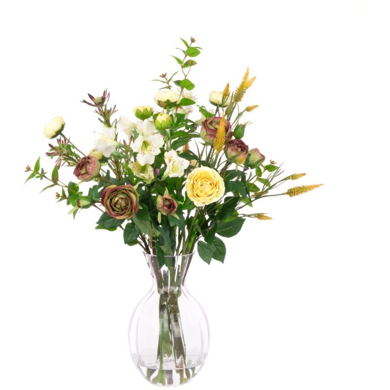 Floralsilk Ranunculus & Rose In Vase