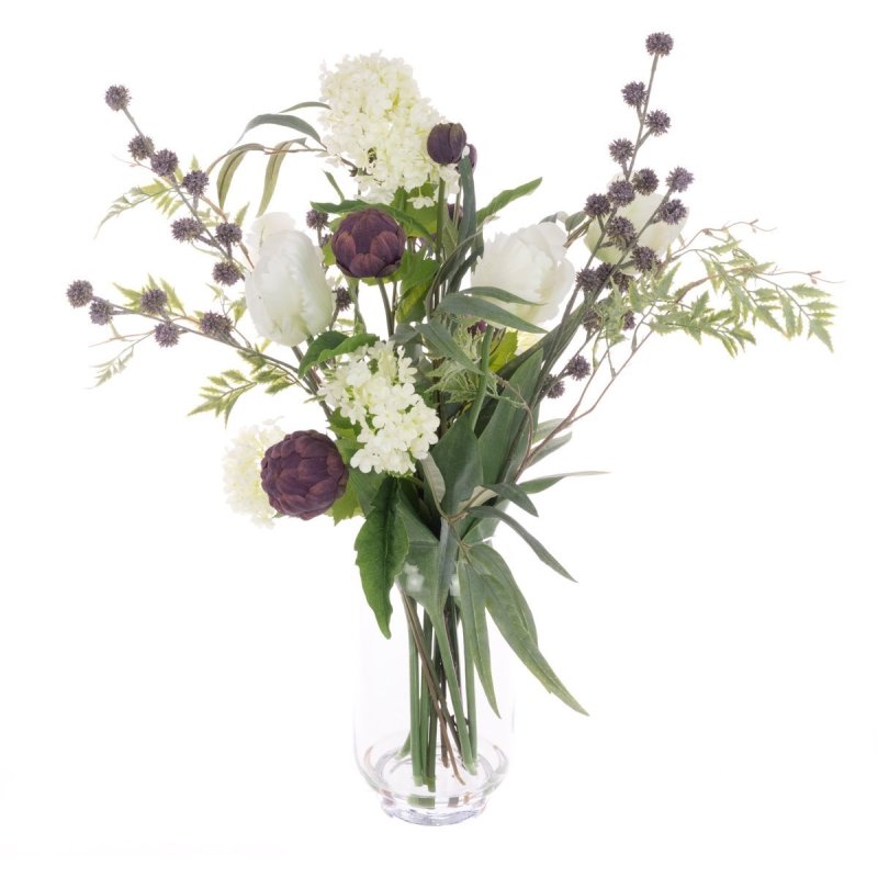 Floralsilk Tulip & Artichoke In Vase
