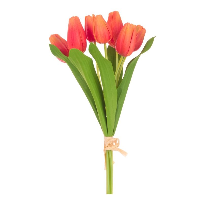 Floralsilk Fresh Touch Coral Tulip Bundle Of 7