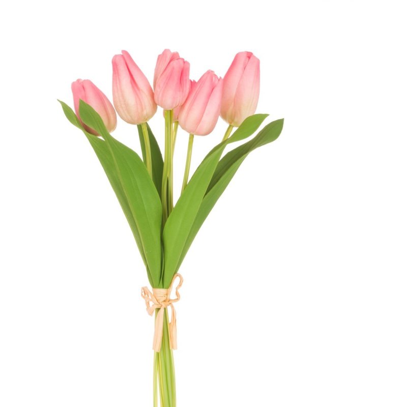 Floralsilk Fresh Touch Peach Tulip Bundle Of 7