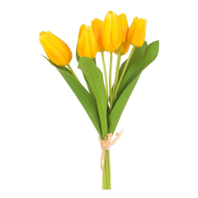 Floralsilk Fresh Touch Yellow Tulip Bundle Of 7