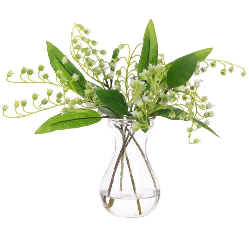 Floralsilk Lily Of The Valley In Posy Vase