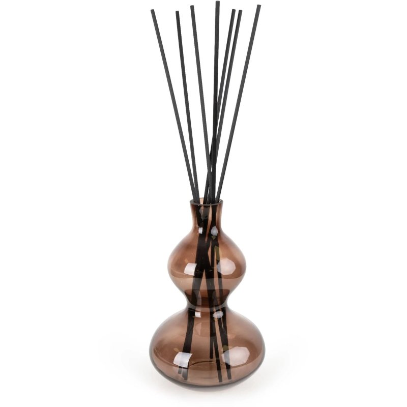 Candlelight Wavy Glass Diffuser Smokey Black 500ml
