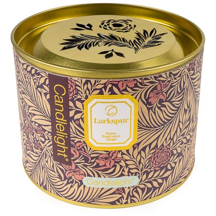 Morris & Co Candle In A Tin Larkspur with lid