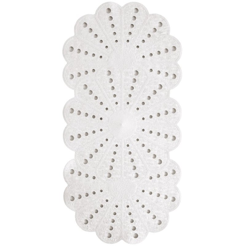 Showerdrape Bath Mat White Petal