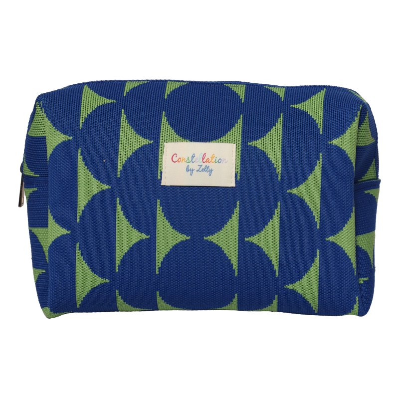 Zelly Woven Bag Blue Abstract Wash Bag