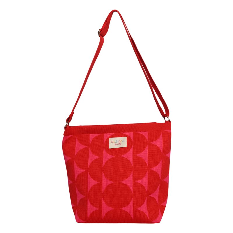 Zelly Woven Cross Body Bag Red