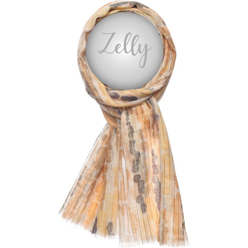 Zelly Metallic Taupe Scarf