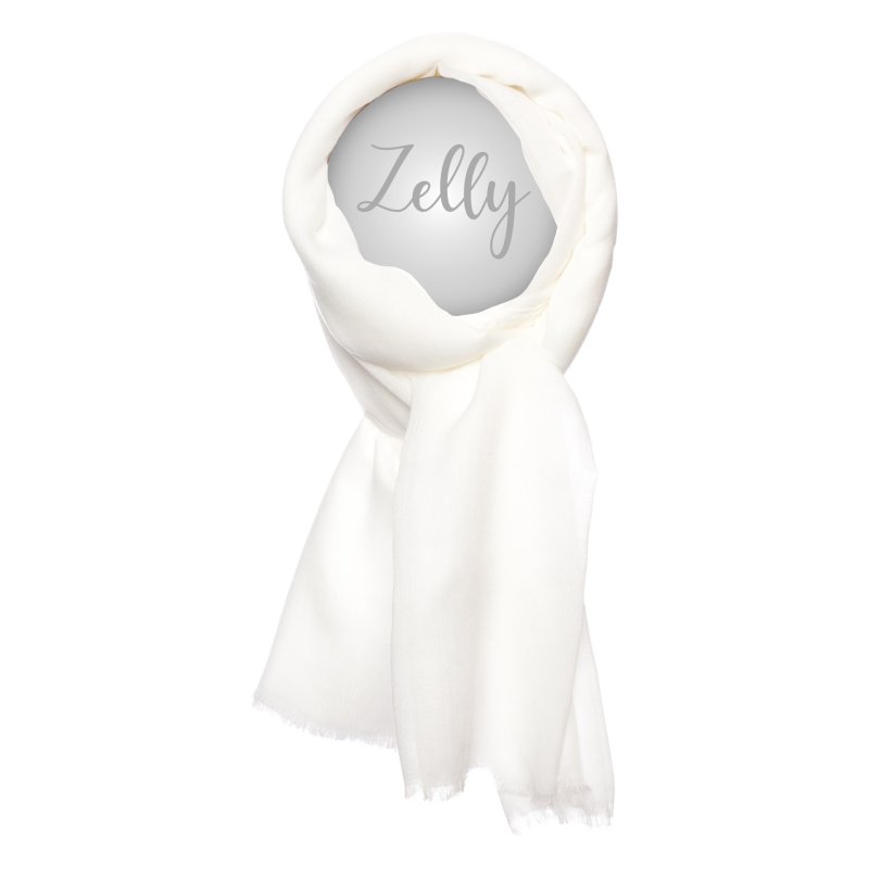 Zelly Plain White Scarf