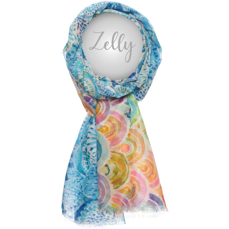 Zelly Shells Blue Scarf