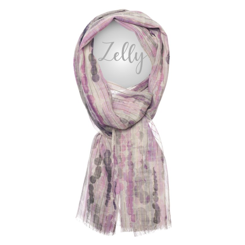 Zelly Metallic Lilac Scarf