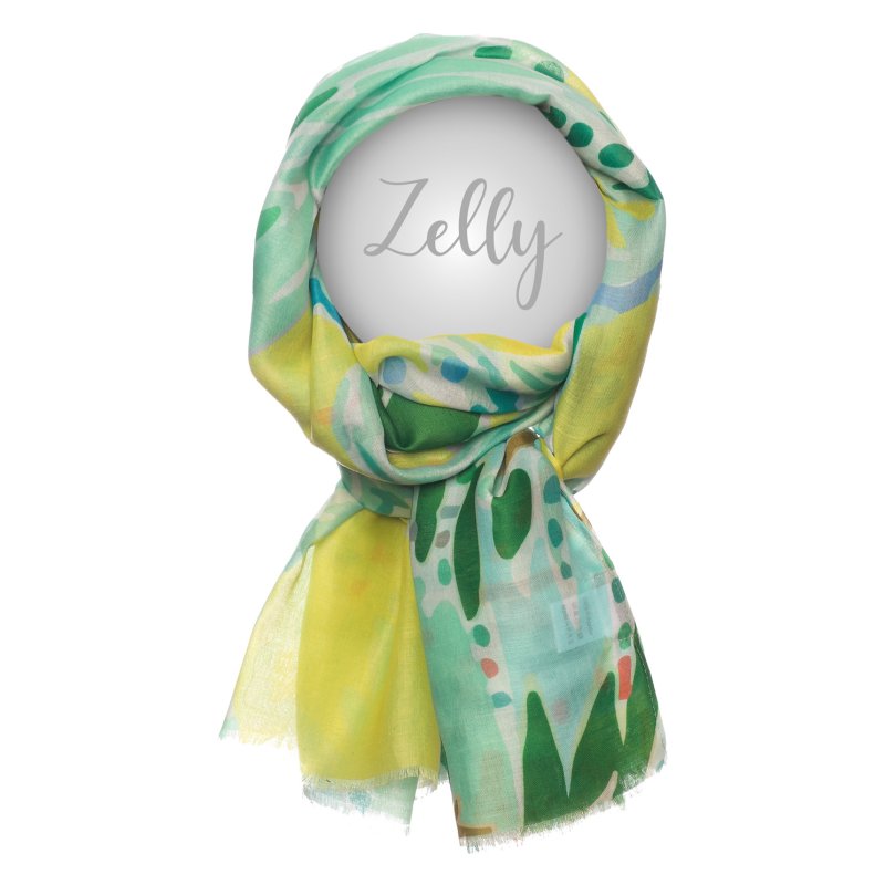 Zelly Abstract Yellow Scarf