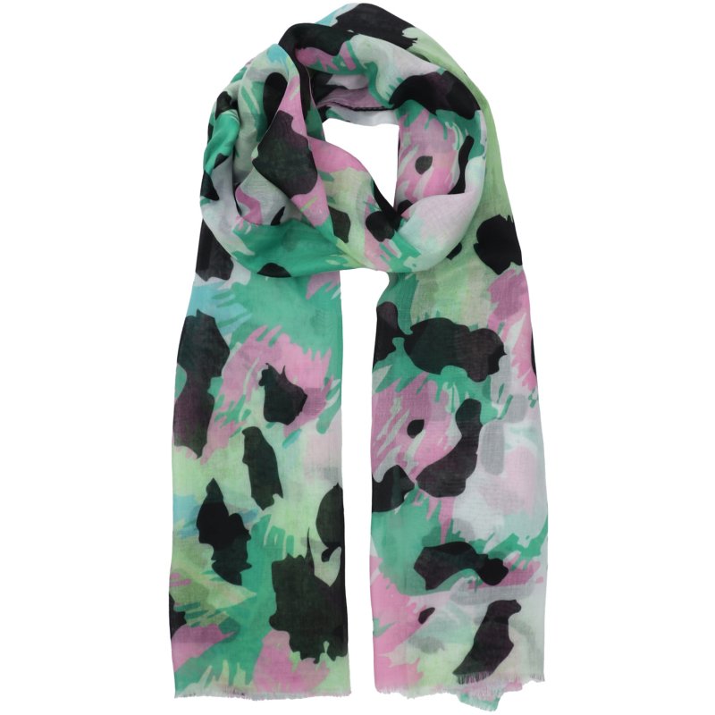 Zelly Splashes Green Scarf