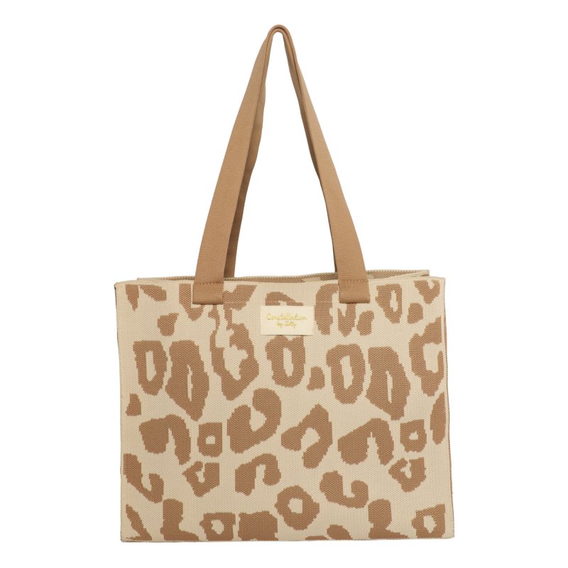 Zelly Woven Tote Animal Natural Medium
