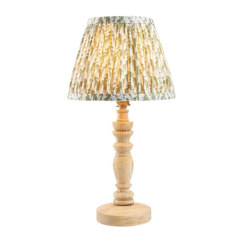 Endon Endon Natural Ash Bilbury Lamp & 20cm Garden Green Herb Shade