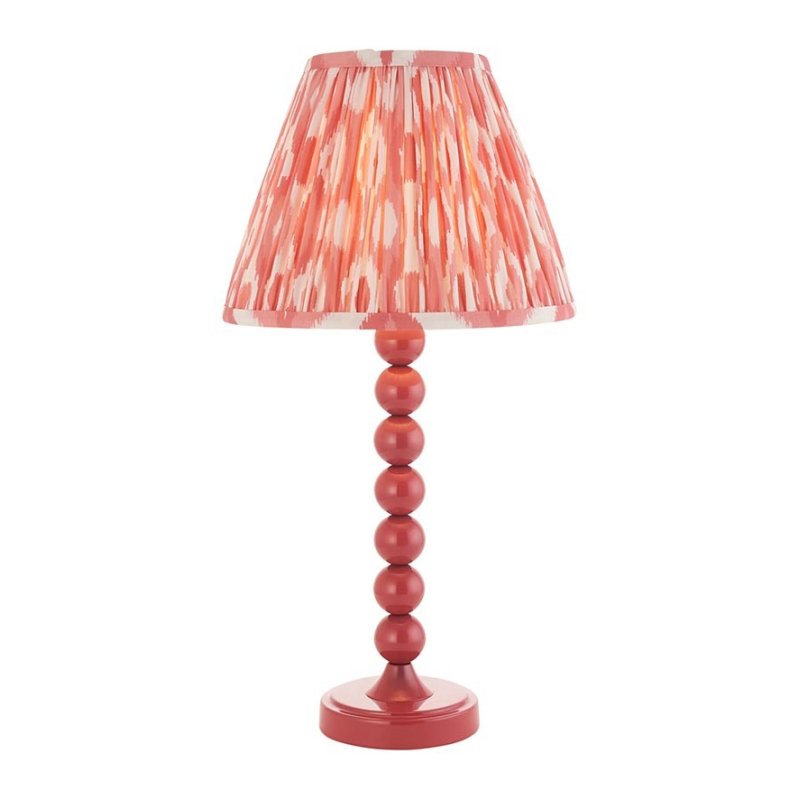 Endon Endon Pink Clay Higgledy Lamp & 25cm Coral Pink Ikat Shade