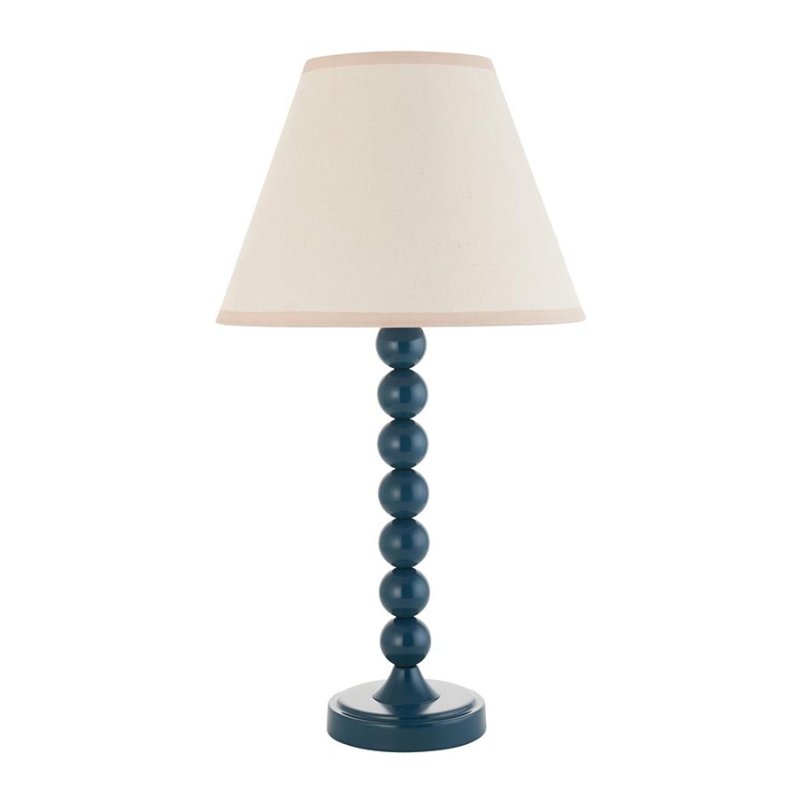 Endon Endon Marlin Blue Higgledy Lamp & 25cm Vintage White Ivy Shade
