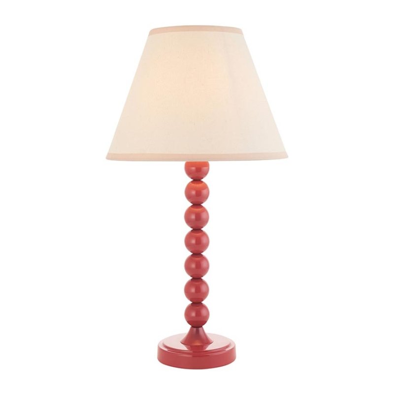 Endon Endon Pink Clay Higgledy Lamp & 25cm Vintage White Ivy Shade