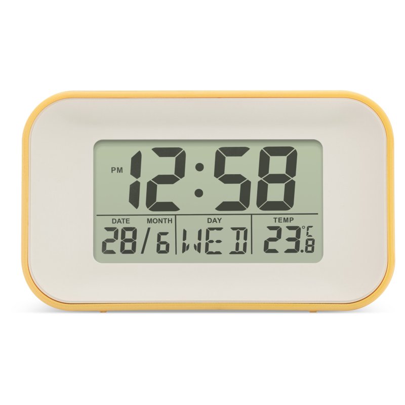 ACCTIM Acctim Alta Mustard LCD Alarm Clock