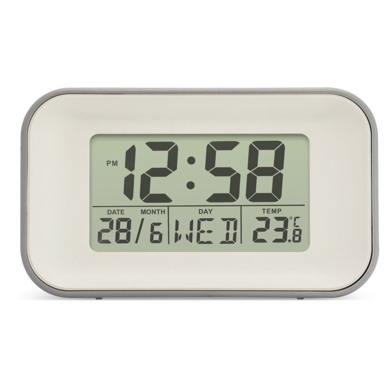 ACCTIM Acctim Alta Owl Grey LCD Alarm Clock