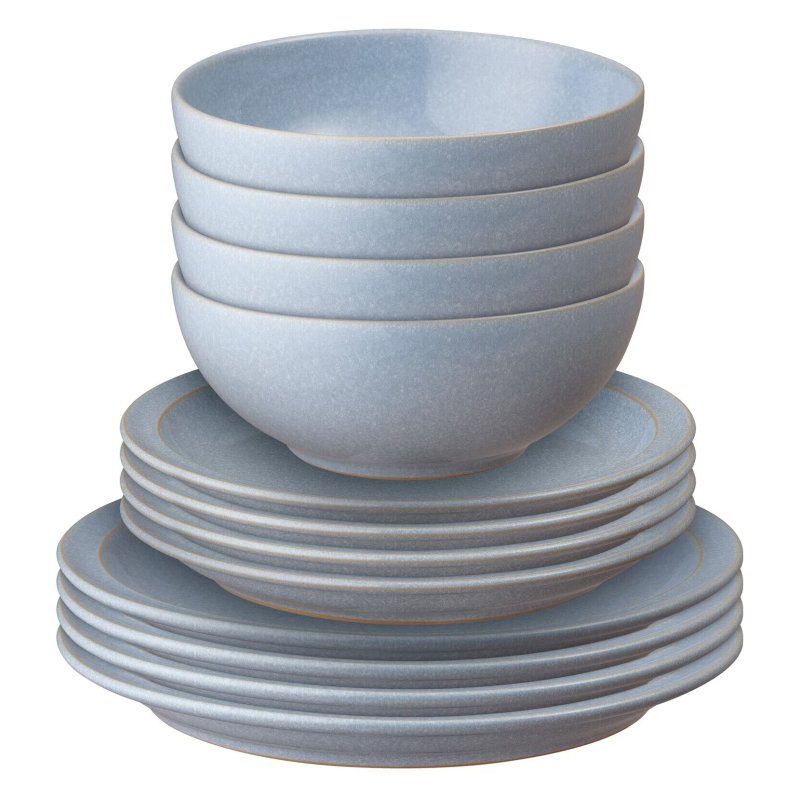 Denby Denby Sky Blue 12 Piece Tableware Set