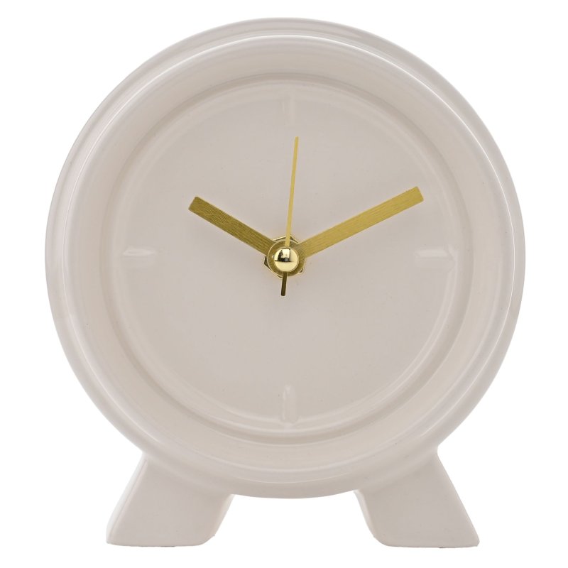 Widdop Interval Ceramic Mantle Clock Cream
