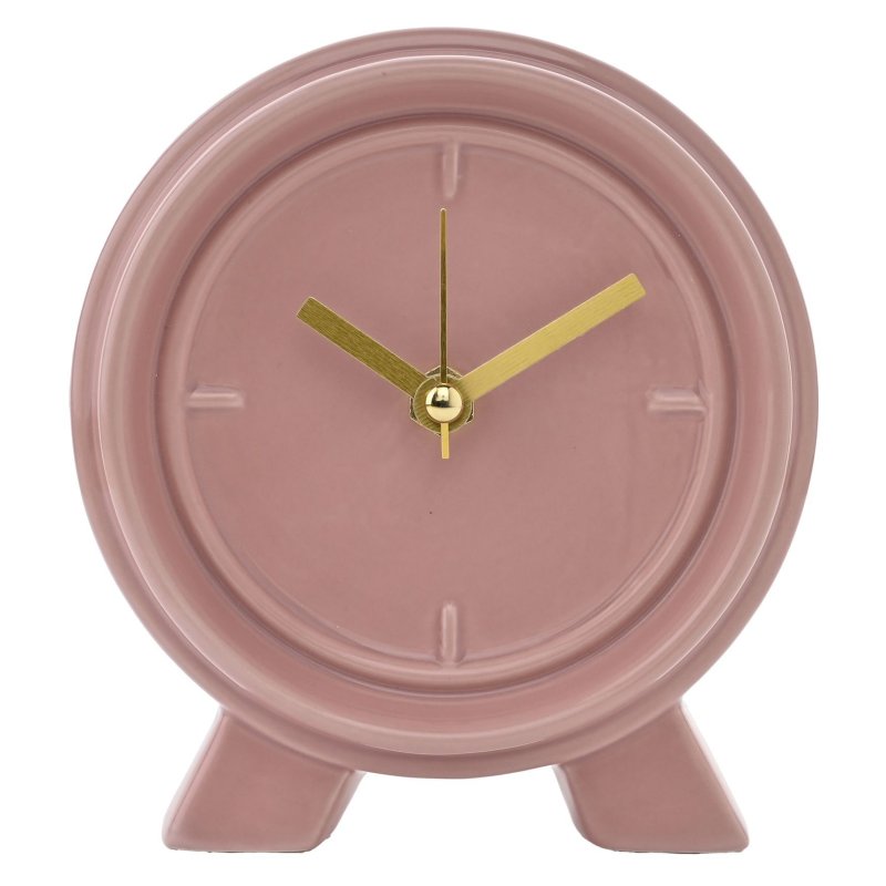 Widdop Interval Ceramic Mantle Clock Pink Clay