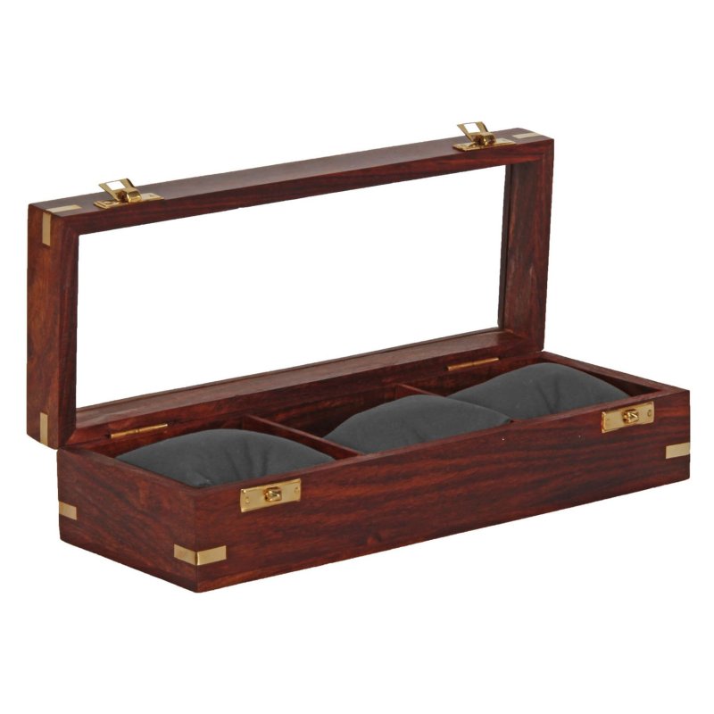 Widdop Harvey Makin Wooden 3 Watch Box