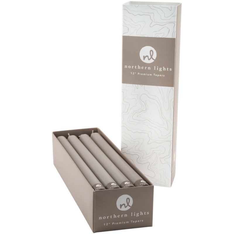Widdop Northern Lights 12" Taper Candle Stone