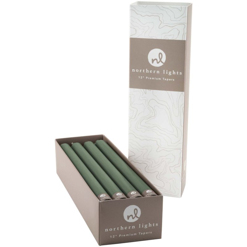 Widdop Northern Lights 12" Taper Candle Moss Green