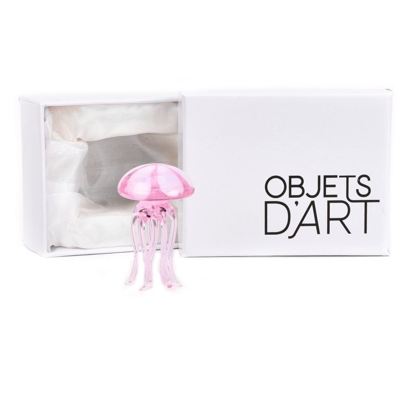 Widdop Objets D'Art Miniature Glass Jelly Fish and box