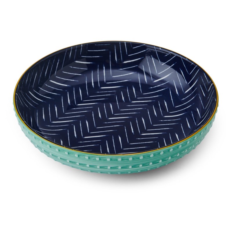 Mikasa Mikasa Indigo Chevron Pasta Bowl